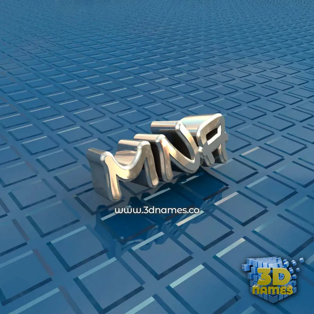 mna in Blue Bling style - 3D name wallpaper