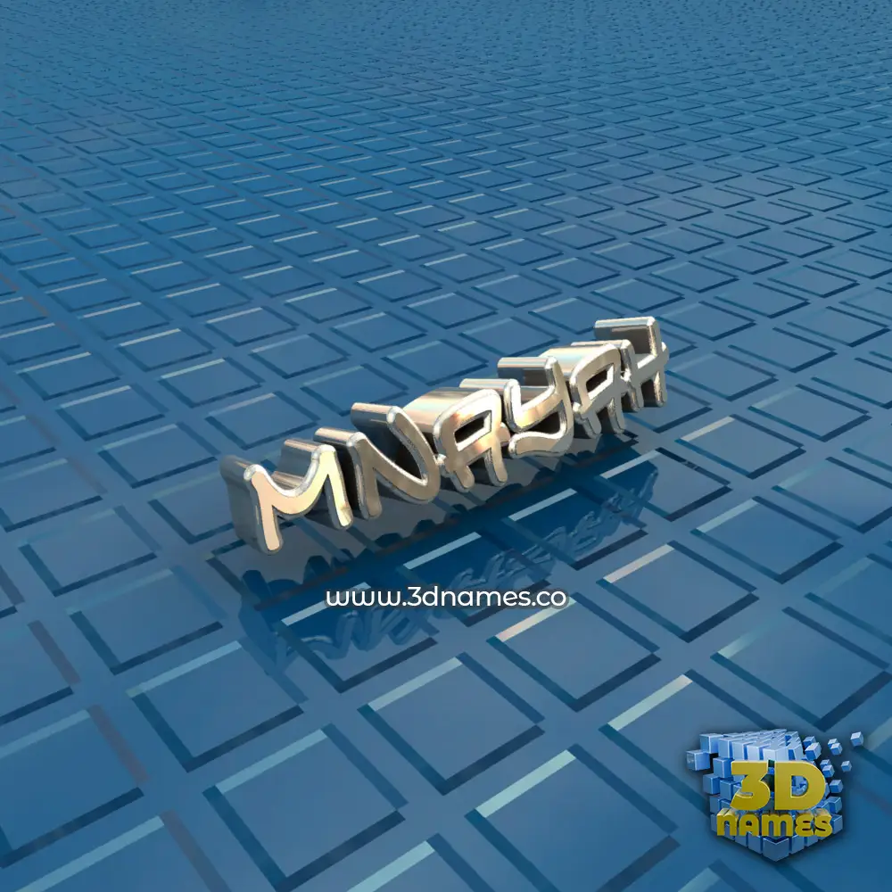mnayah in Blue Bling style - 3D name wallpaper