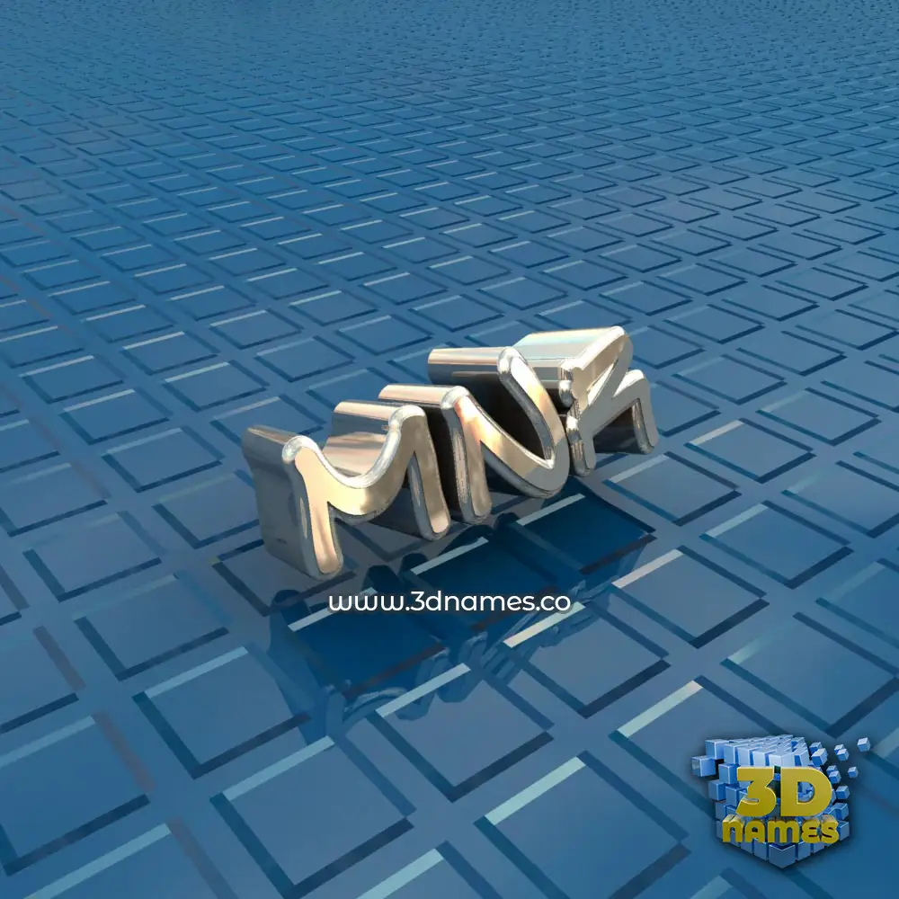 mnr in Blue Bling style - 3D name wallpaper