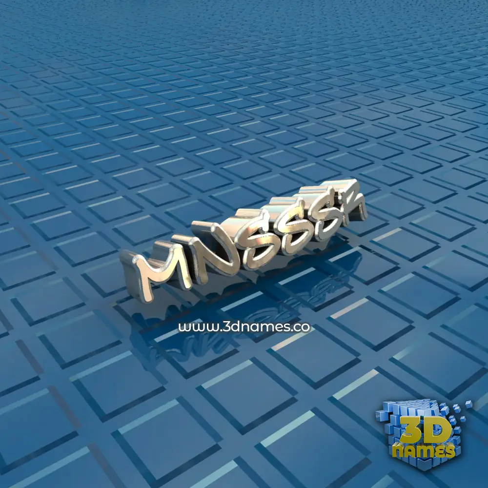 mnsssr in Blue Bling style - 3D name wallpaper
