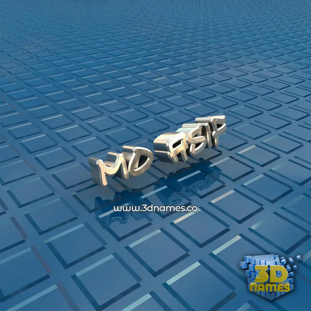 mo asif in Blue Bling style - 3D name wallpaper