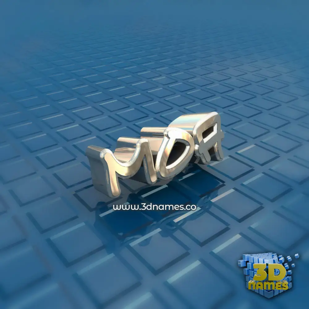 moa in Blue Bling style - 3D name wallpaper