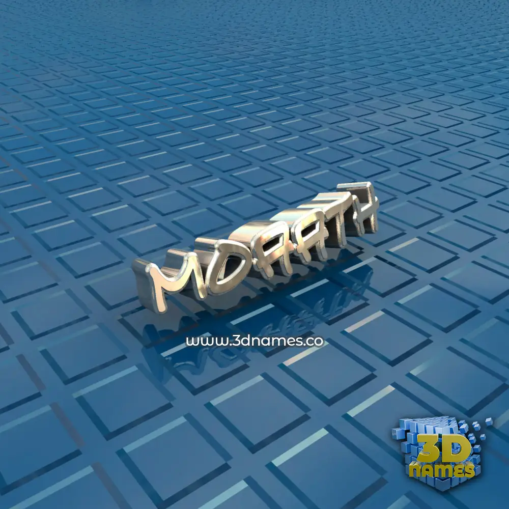 moaath in Blue Bling style - 3D name wallpaper