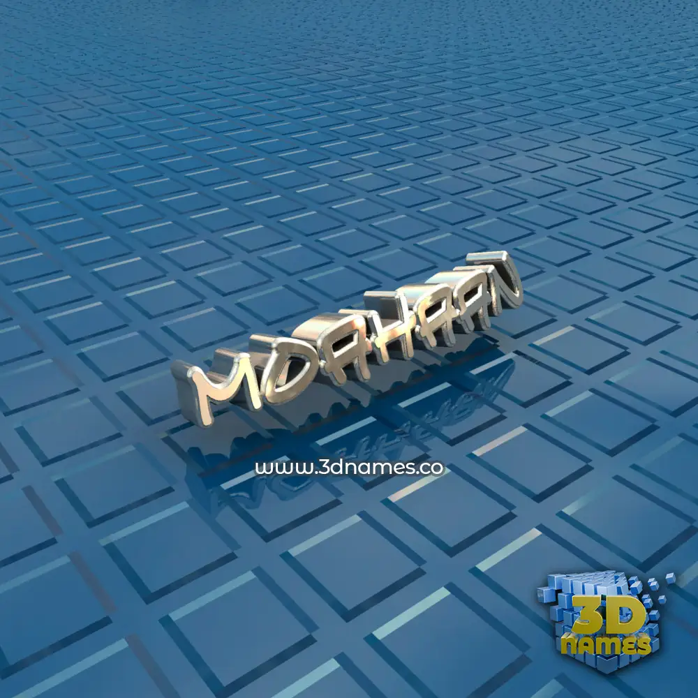 moahaan in Blue Bling style - 3D name wallpaper