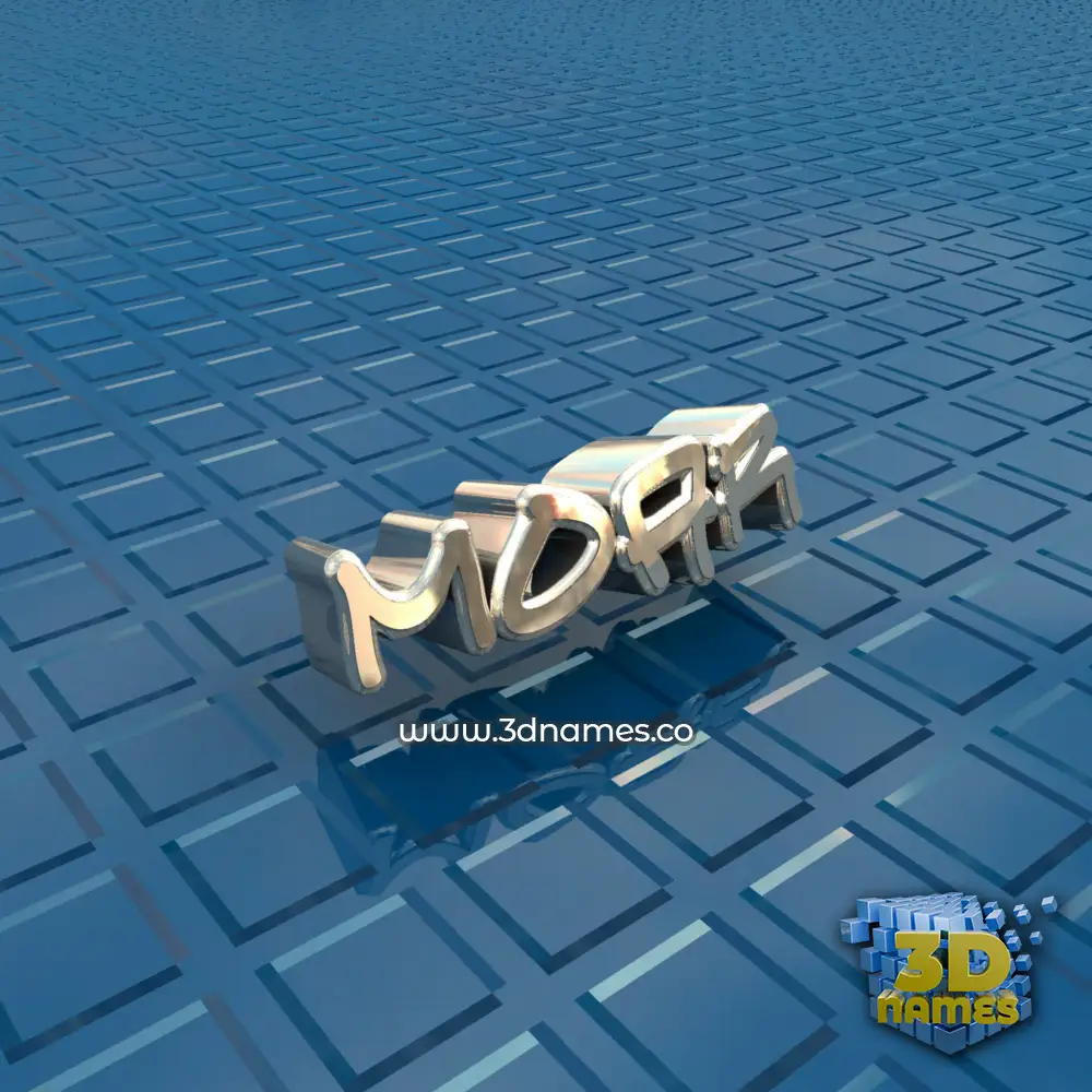 moar in Blue Bling style - 3D name wallpaper