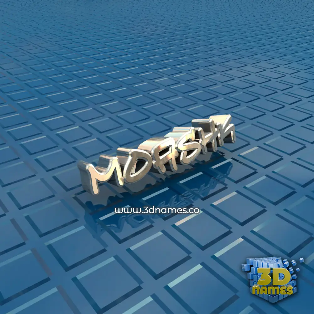 moashk in Blue Bling style - 3D name wallpaper