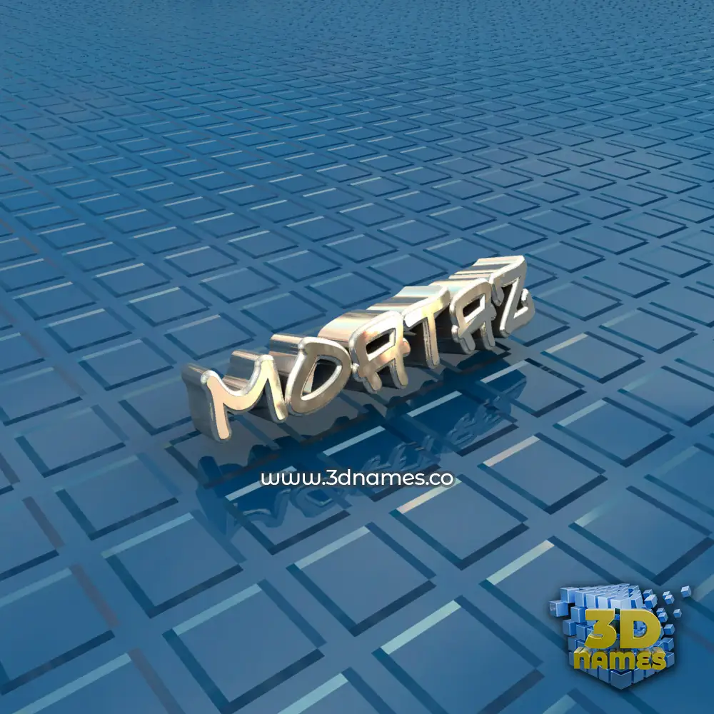 moataz in Blue Bling style - 3D name wallpaper