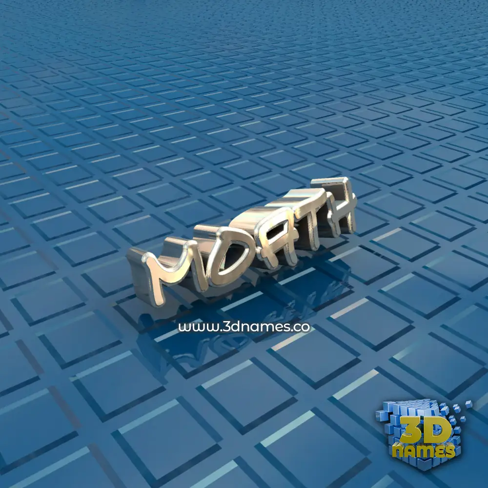 moath in Blue Bling style - 3D name wallpaper
