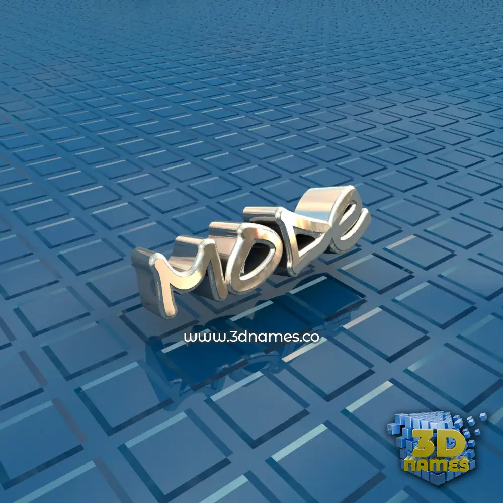 mode in Blue Bling style - 3D name wallpaper