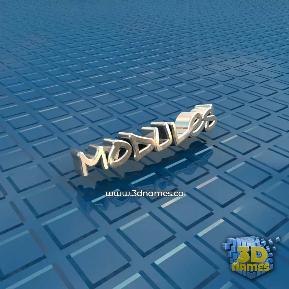 modules in Blue Bling style - 3D name wallpaper