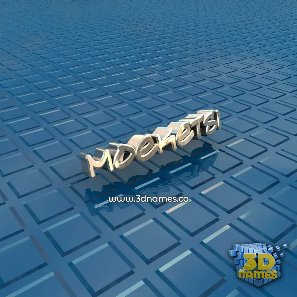 moeketsi in Blue Bling style - 3D name wallpaper
