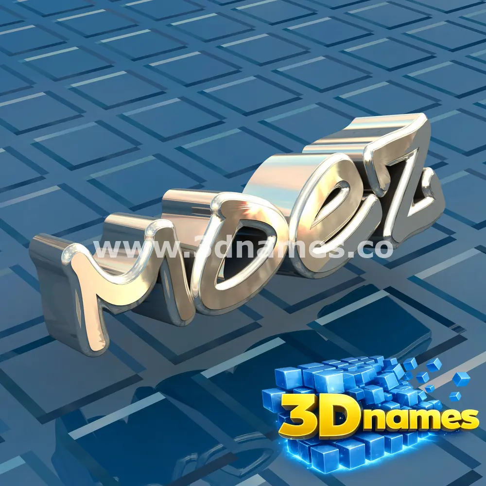 moez in Blue Bling style - 3D name wallpaper