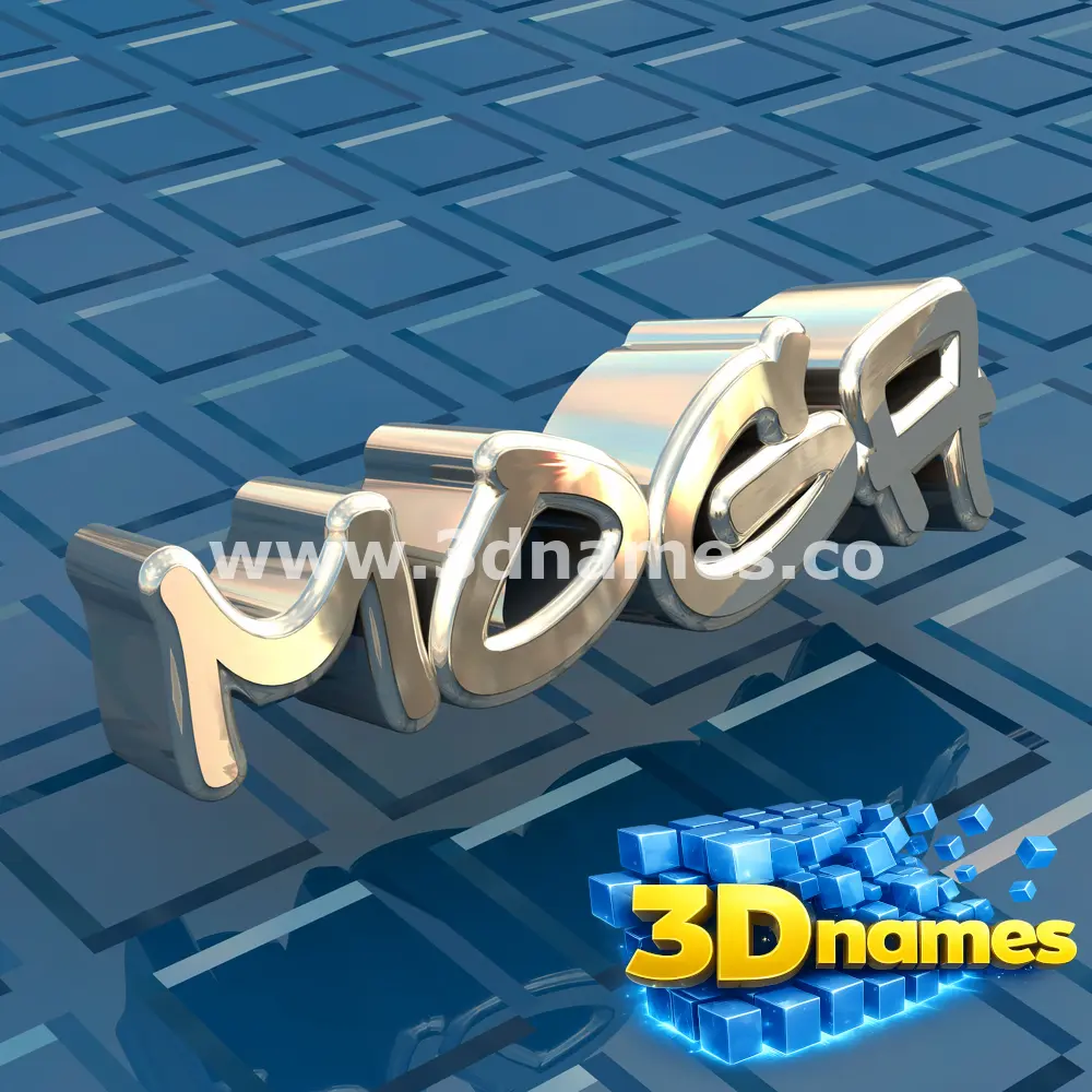 moga in Blue Bling style - 3D name wallpaper