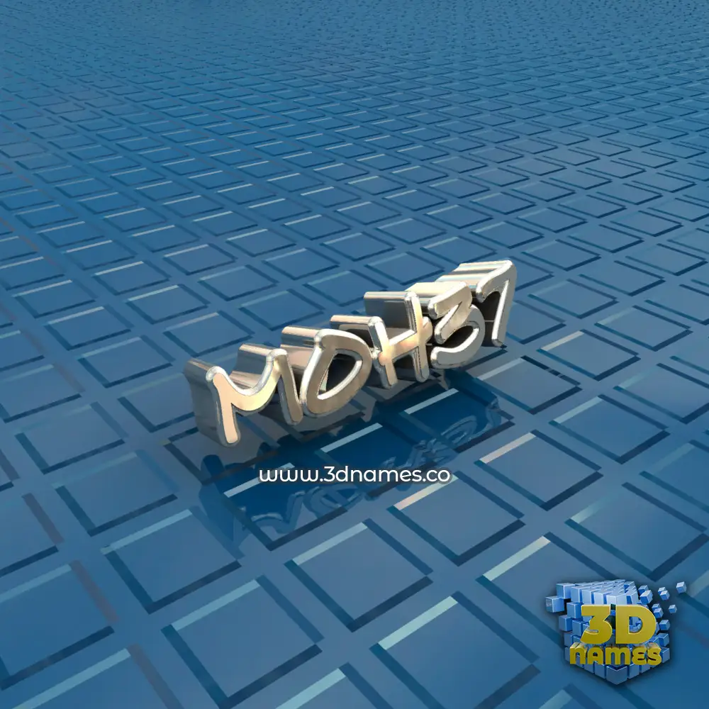 moh37 in Blue Bling style - 3D name wallpaper