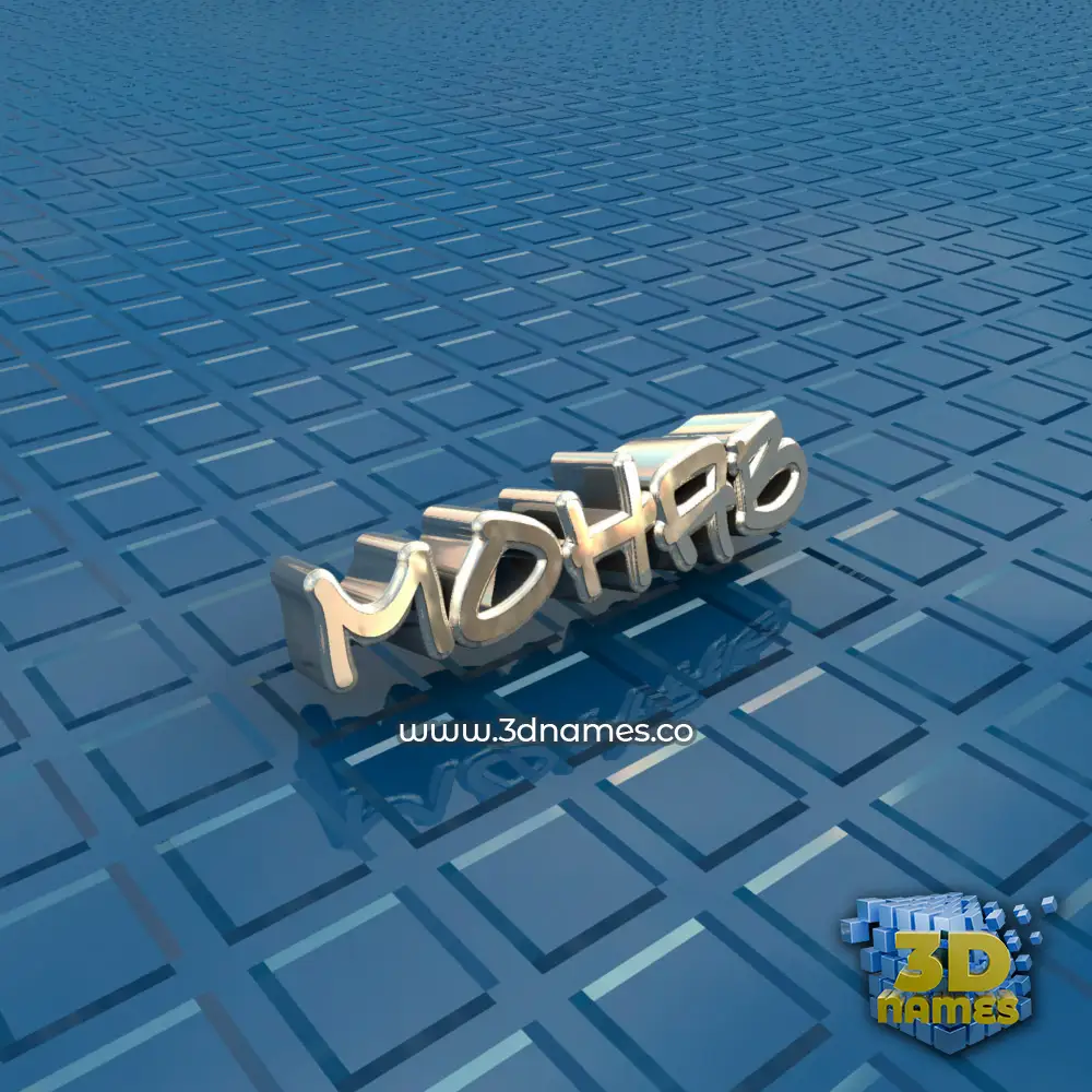 mohab in Blue Bling style - 3D name wallpaper