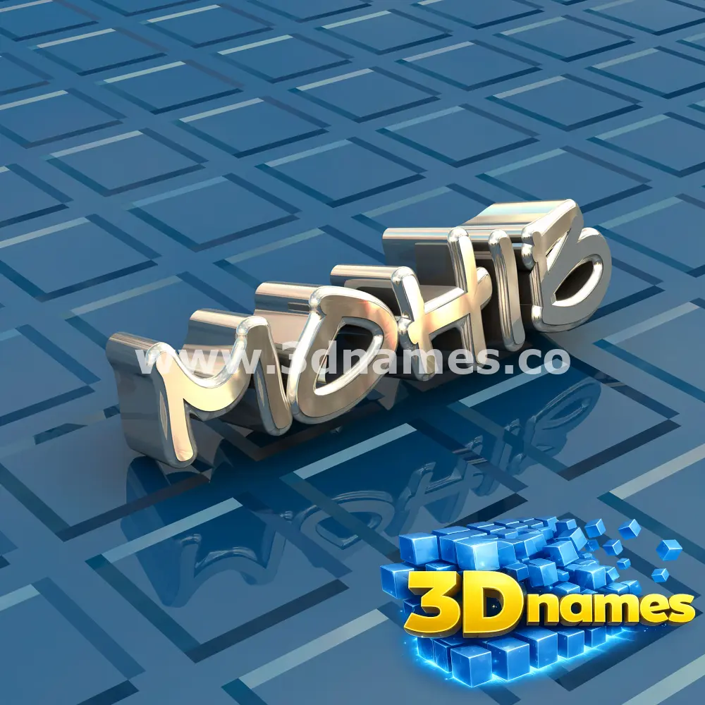 mohib in Blue Bling style - 3D name wallpaper