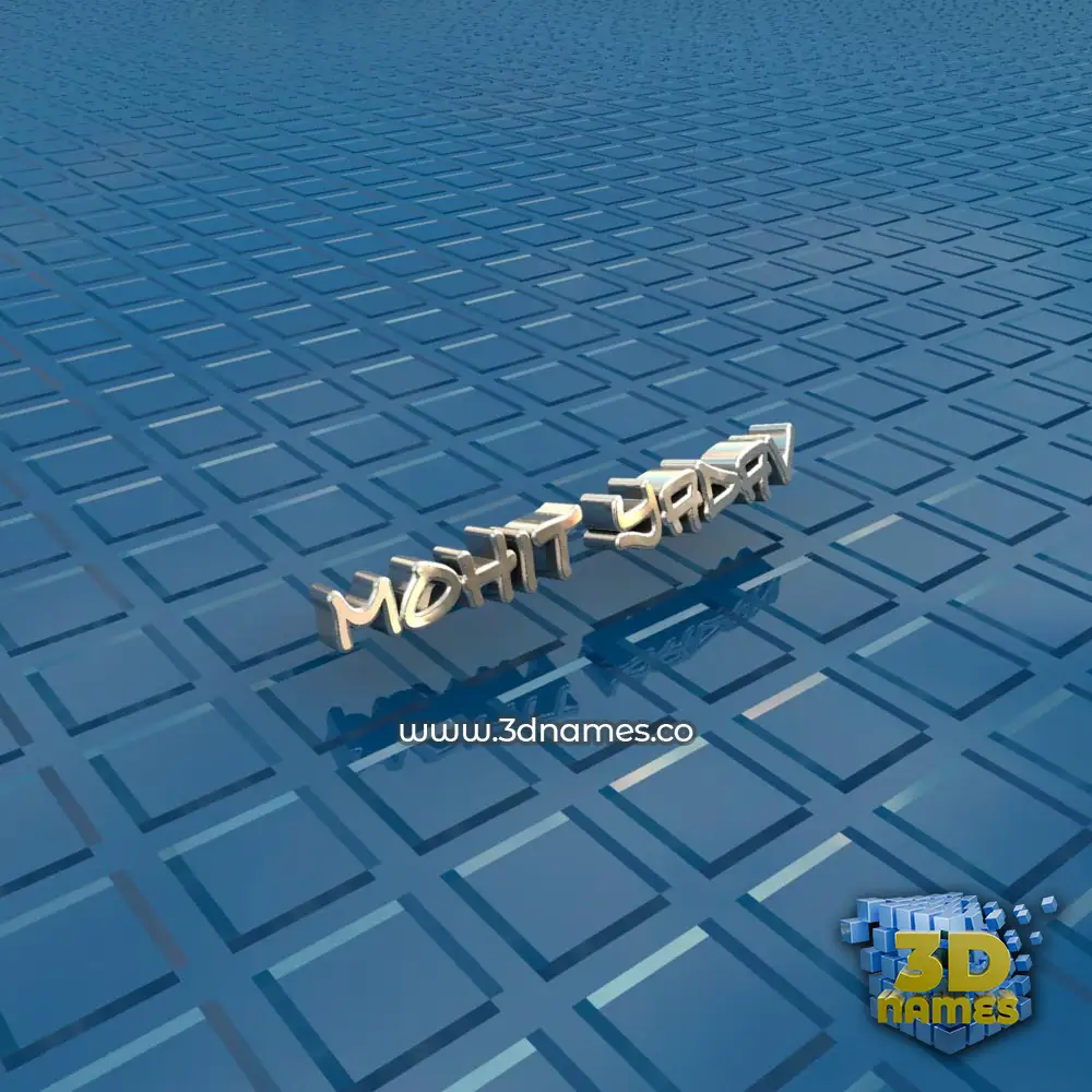 mohit yadav in Blue Bling style - 3D name wallpaper