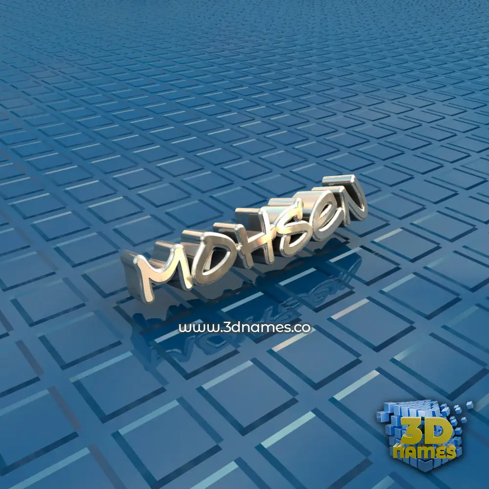 mohsen in Blue Bling style - 3D name wallpaper