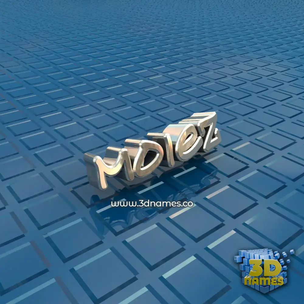 moiez in Blue Bling style - 3D name wallpaper