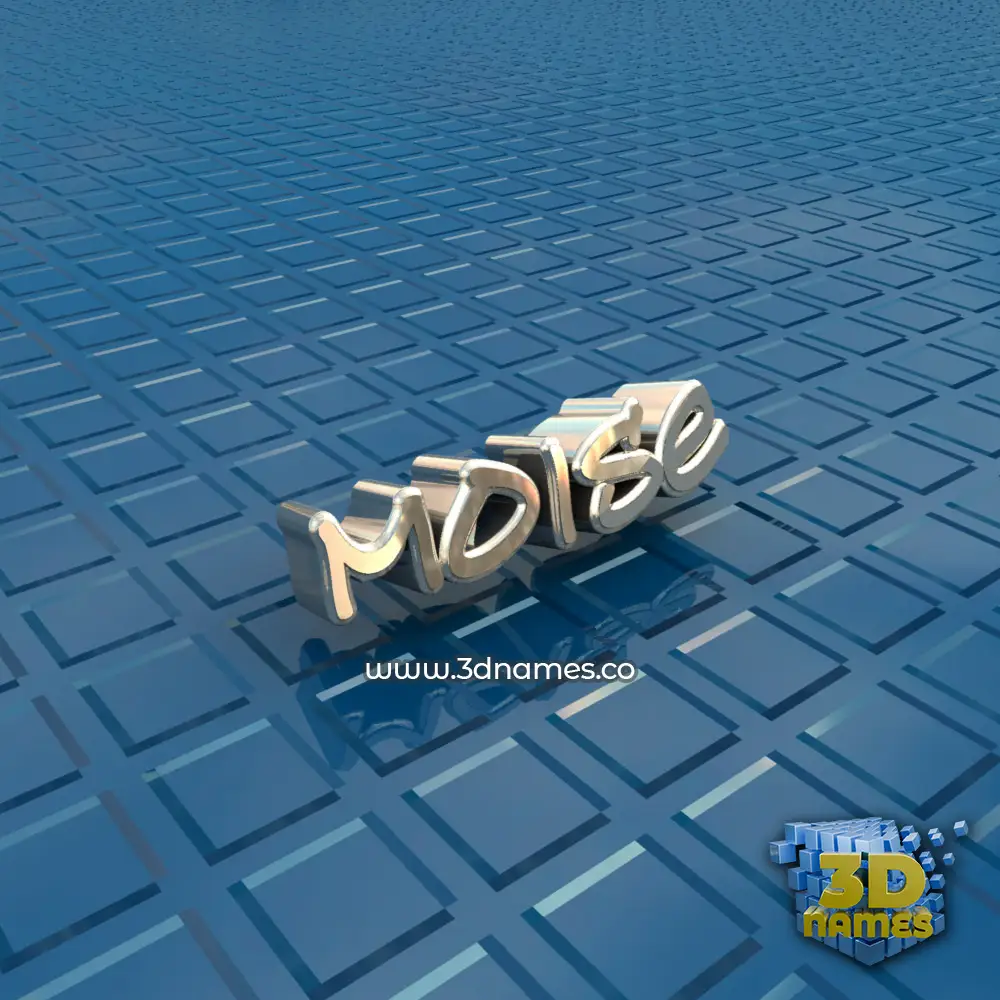 moise in Blue Bling style - 3D name wallpaper