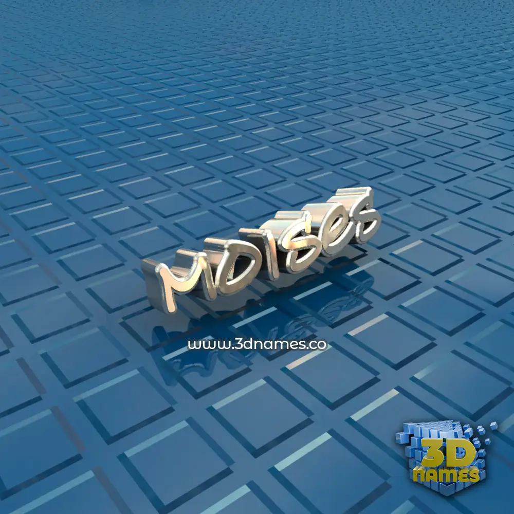 moises in Blue Bling style - 3D name wallpaper