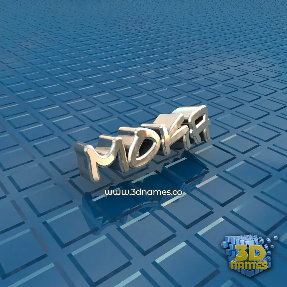moka in Blue Bling style - 3D name wallpaper