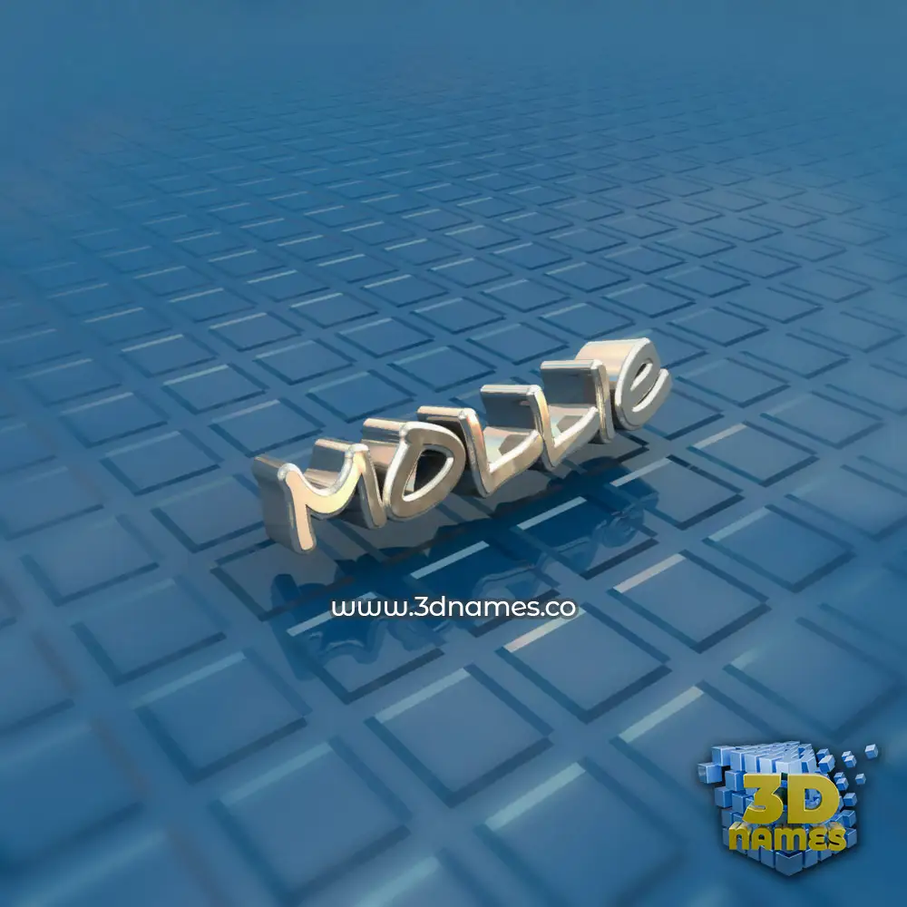 mollie in Blue Bling style - 3D name wallpaper