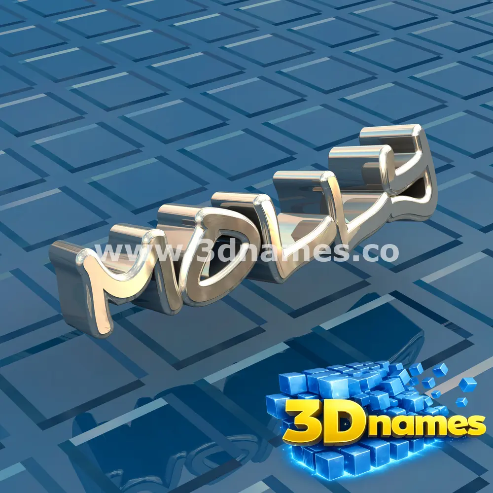 molly in Blue Bling style - 3D name wallpaper