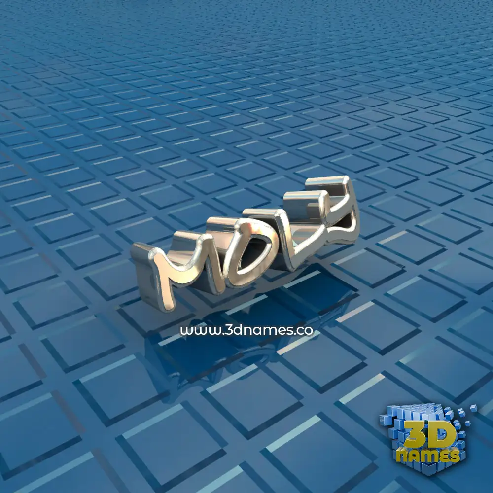 moly in Blue Bling style - 3D name wallpaper