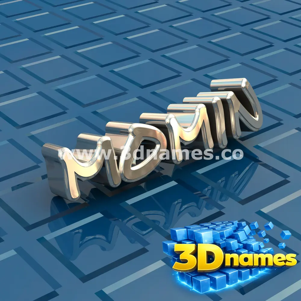 momin in Blue Bling style - 3D name wallpaper