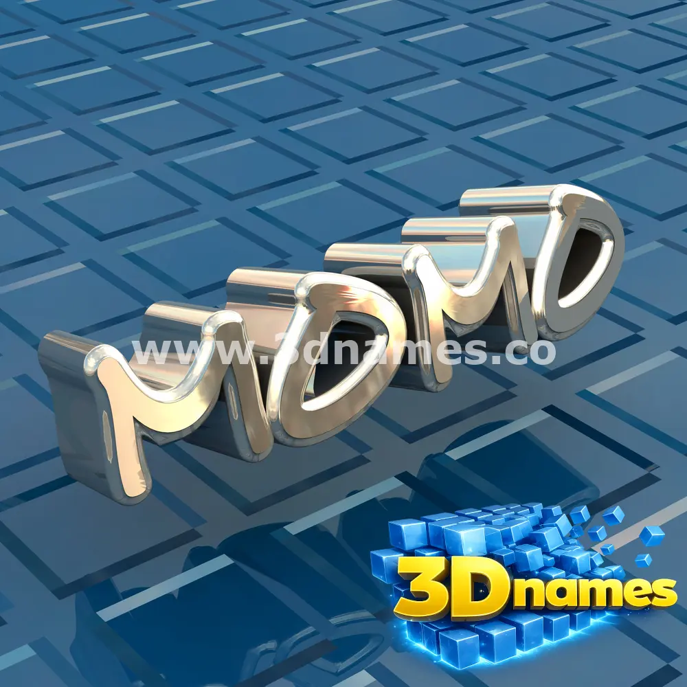 momo in Blue Bling style - 3D name wallpaper