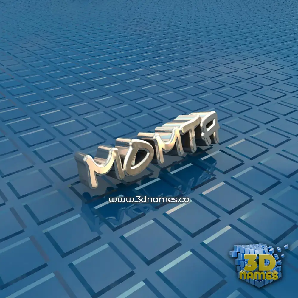 momta in Blue Bling style - 3D name wallpaper