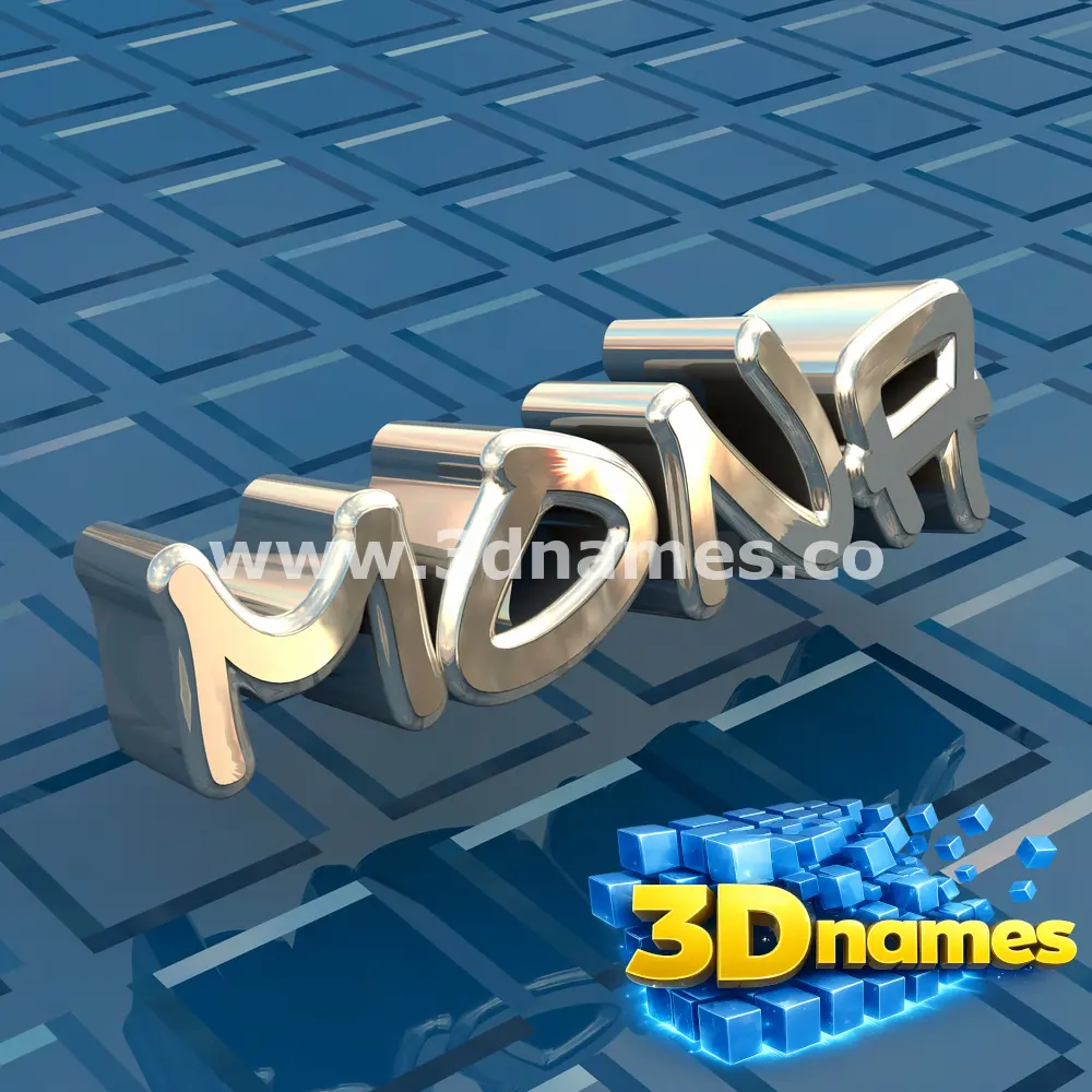 mona in Blue Bling style - 3D name wallpaper