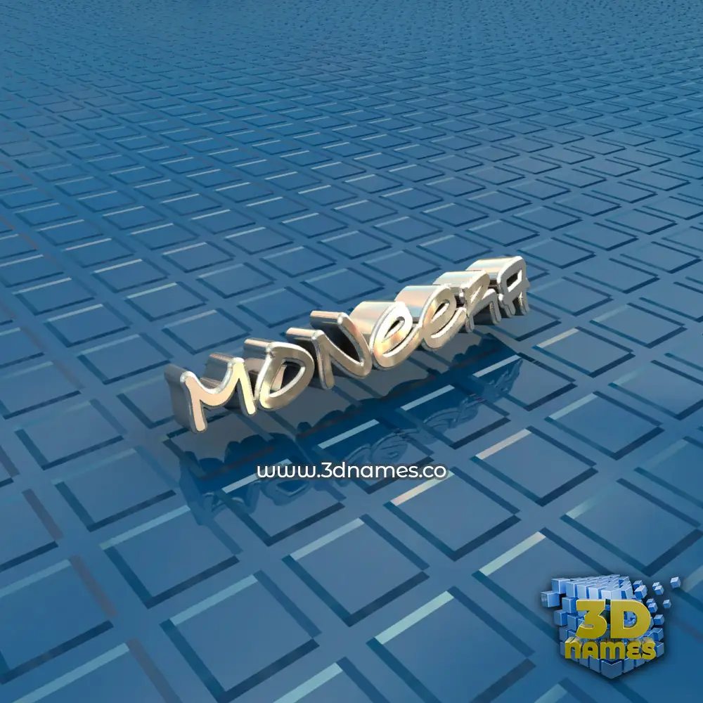 moneera in Blue Bling style - 3D name wallpaper