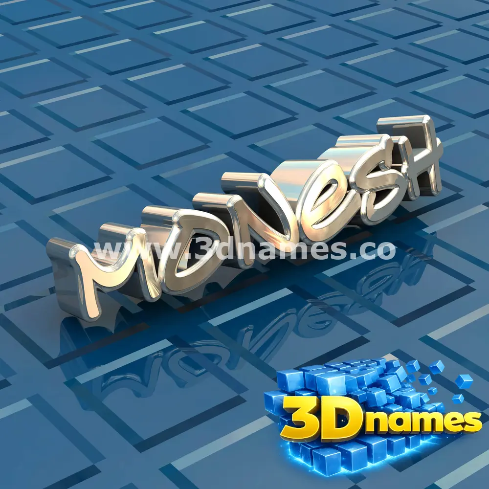 monesh in Blue Bling style - 3D name wallpaper