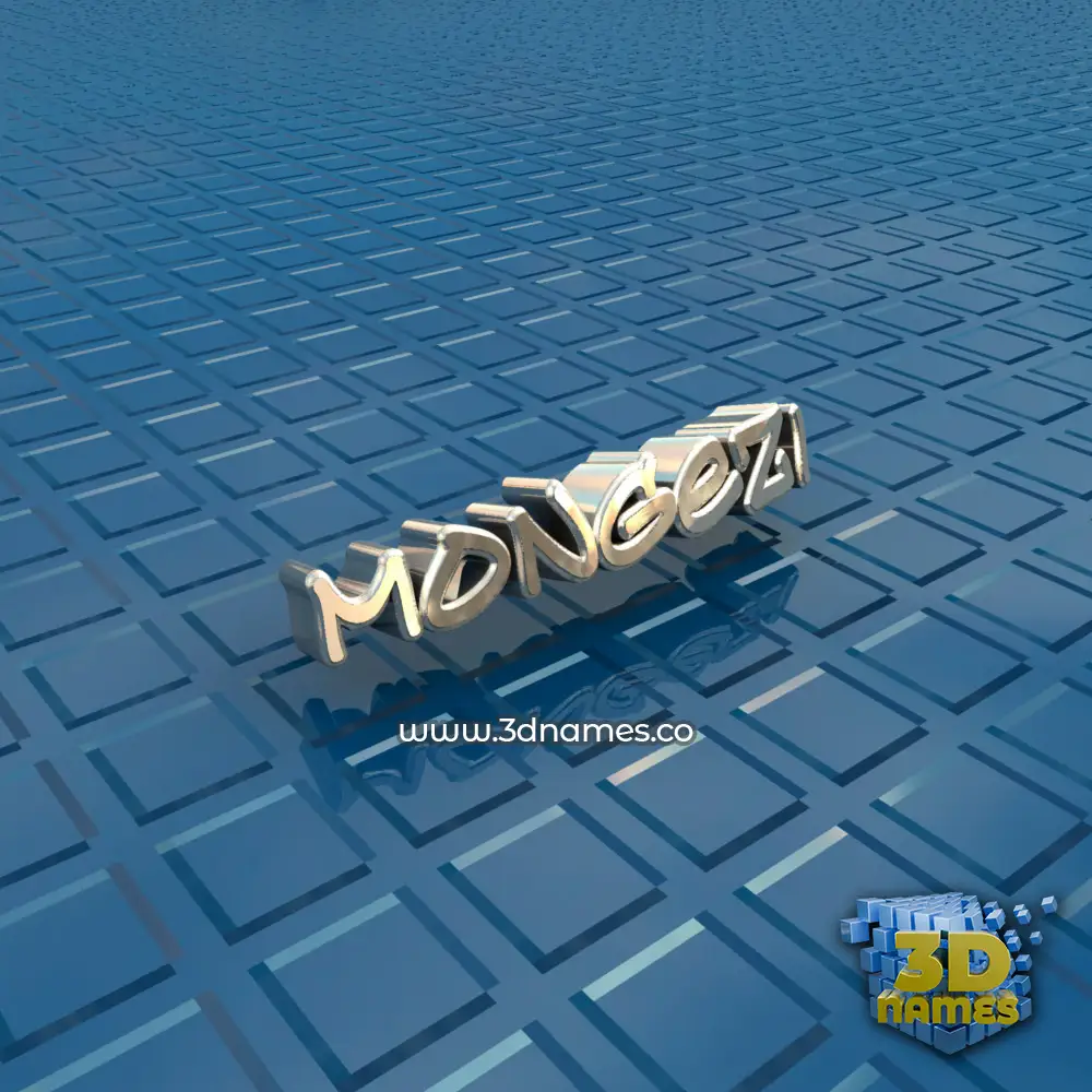 mongezi in Blue Bling style - 3D name wallpaper