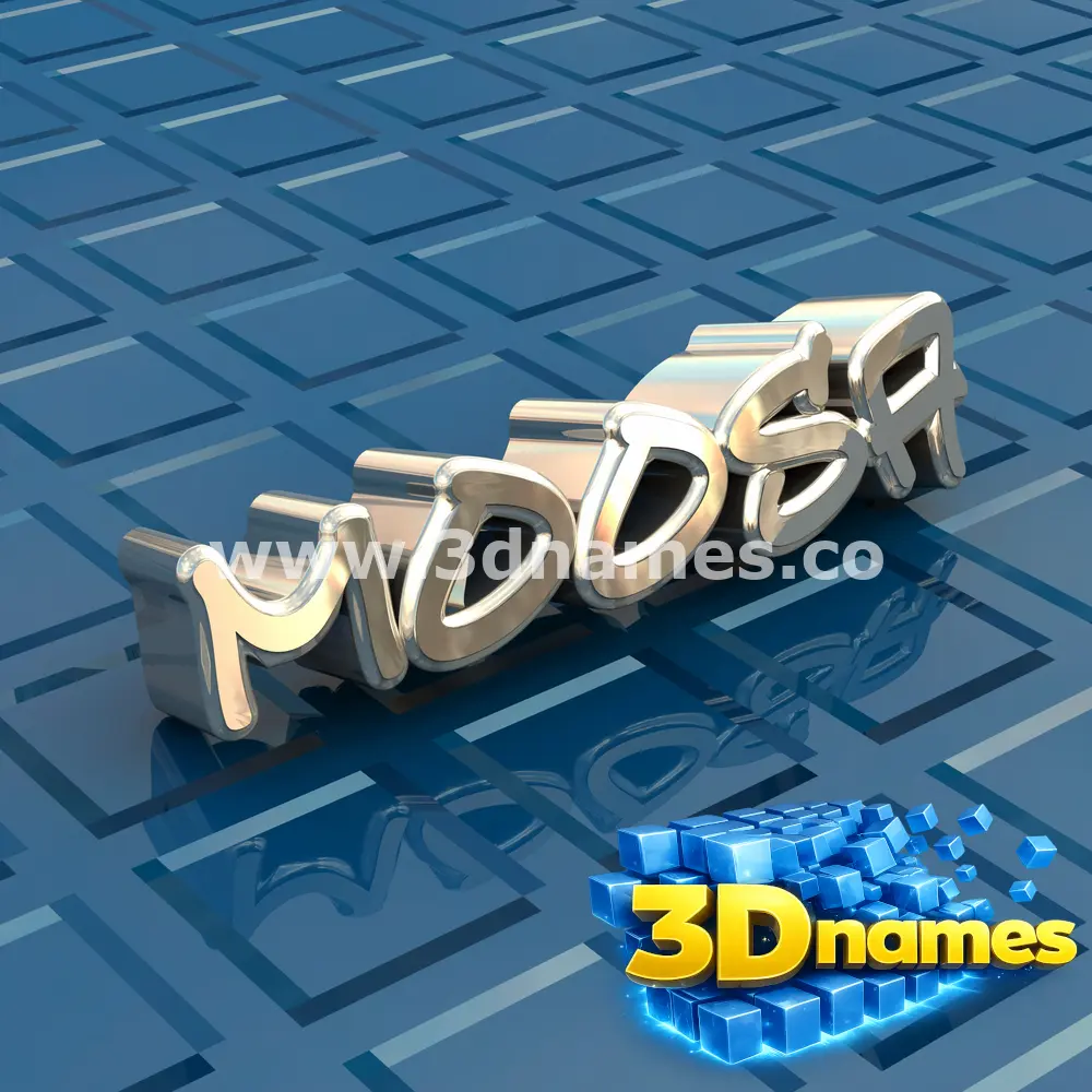 moosa in Blue Bling style - 3D name wallpaper