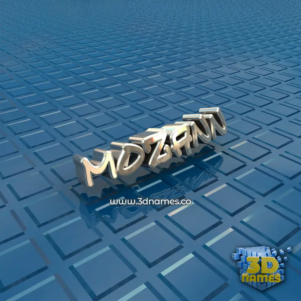 mozann in Blue Bling style - 3D name wallpaper