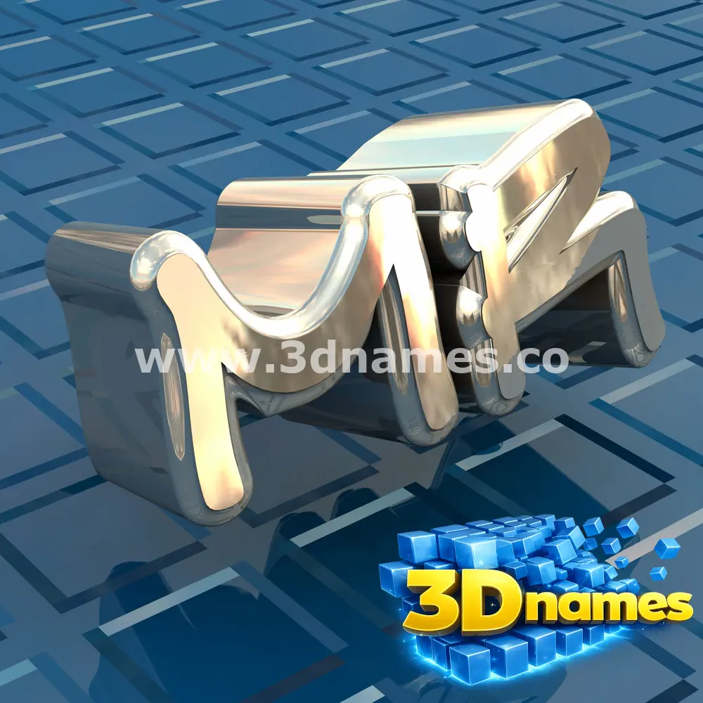 mr in Blue Bling style - 3D name wallpaper