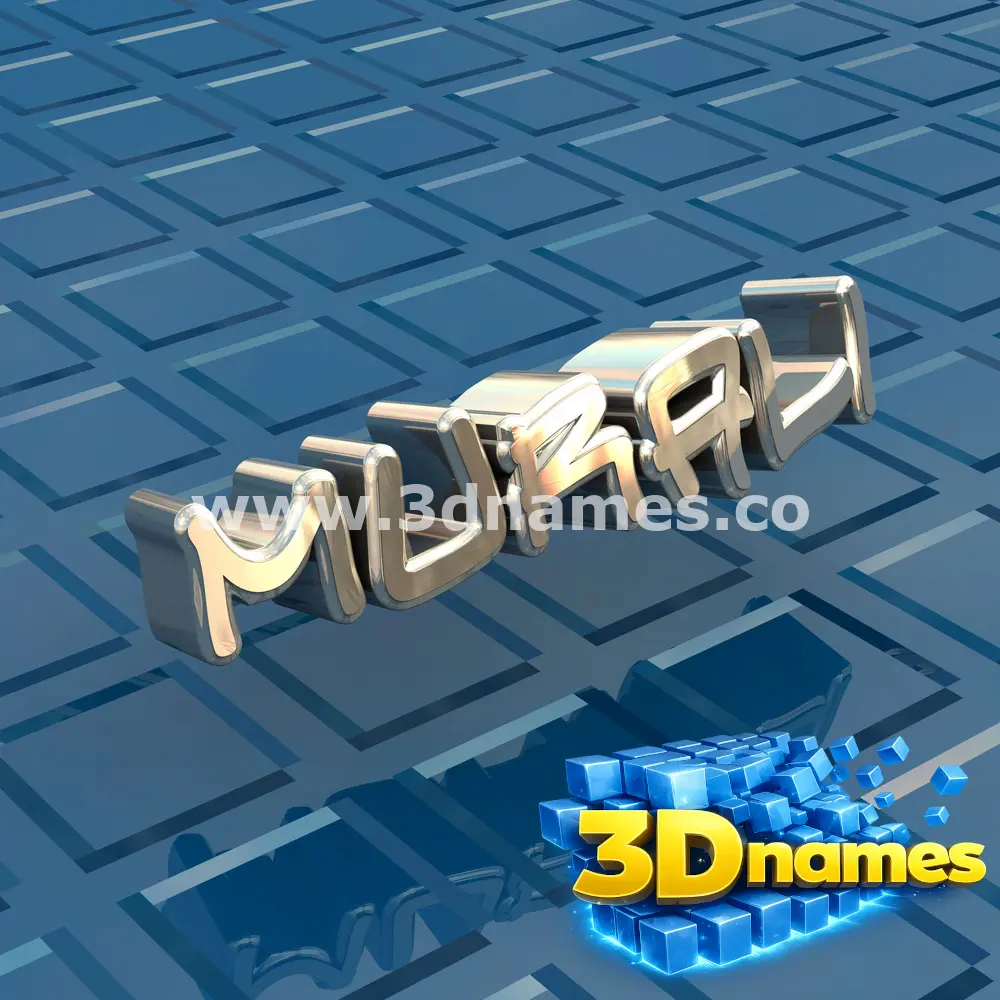 murali in Blue Bling style - 3D name wallpaper