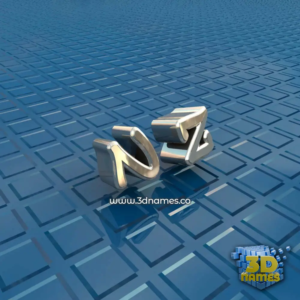 n z in Blue Bling style - 3D name wallpaper