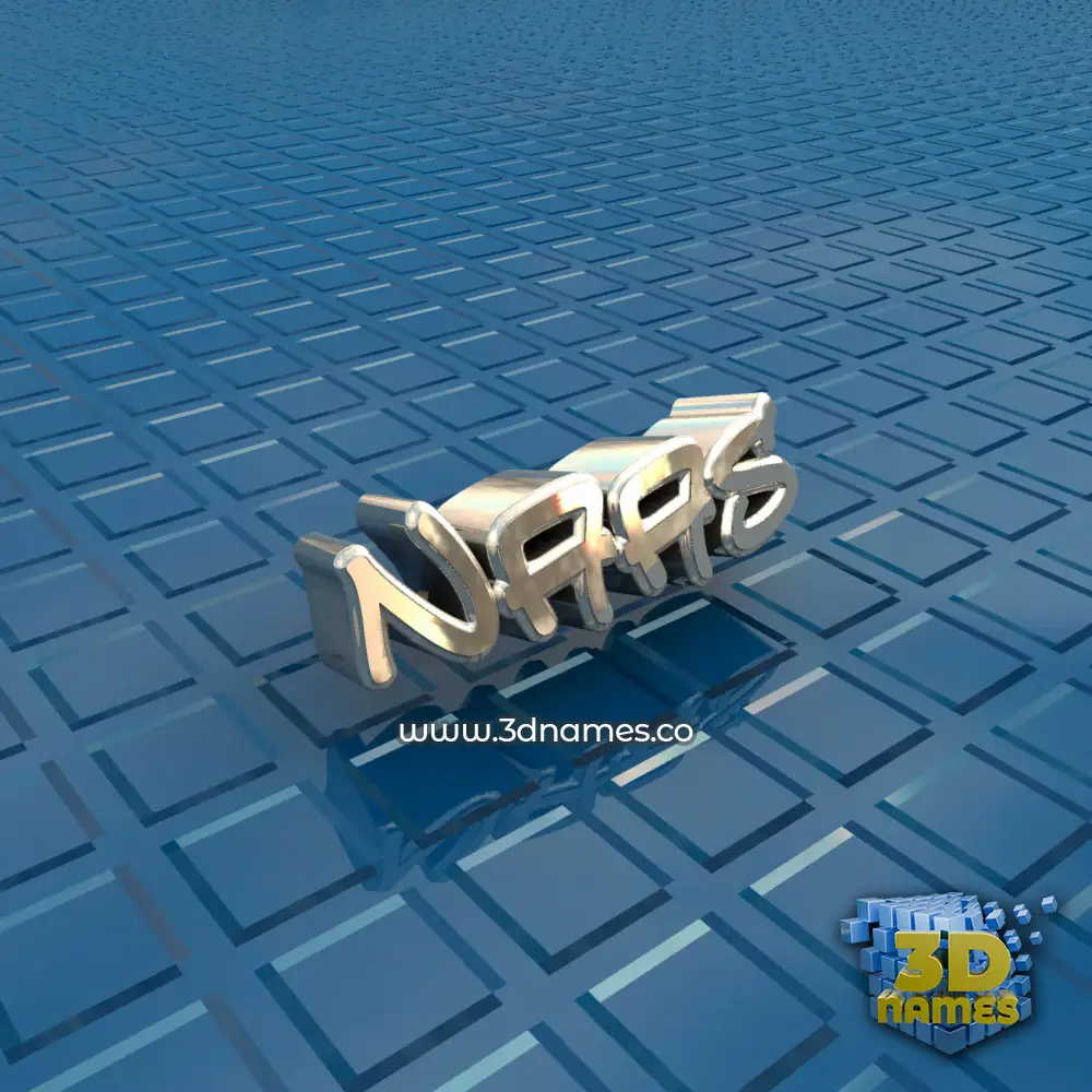 naas in Blue Bling style - 3D name wallpaper