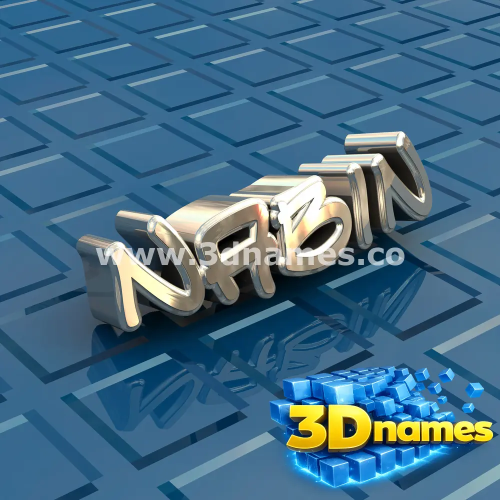 nabin in Blue Bling style - 3D name wallpaper