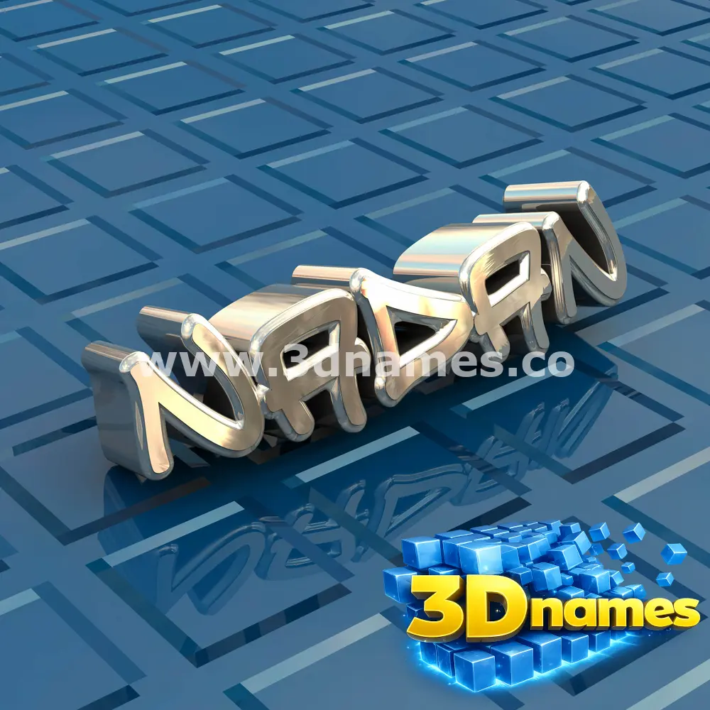 nadan in Blue Bling style - 3D name wallpaper