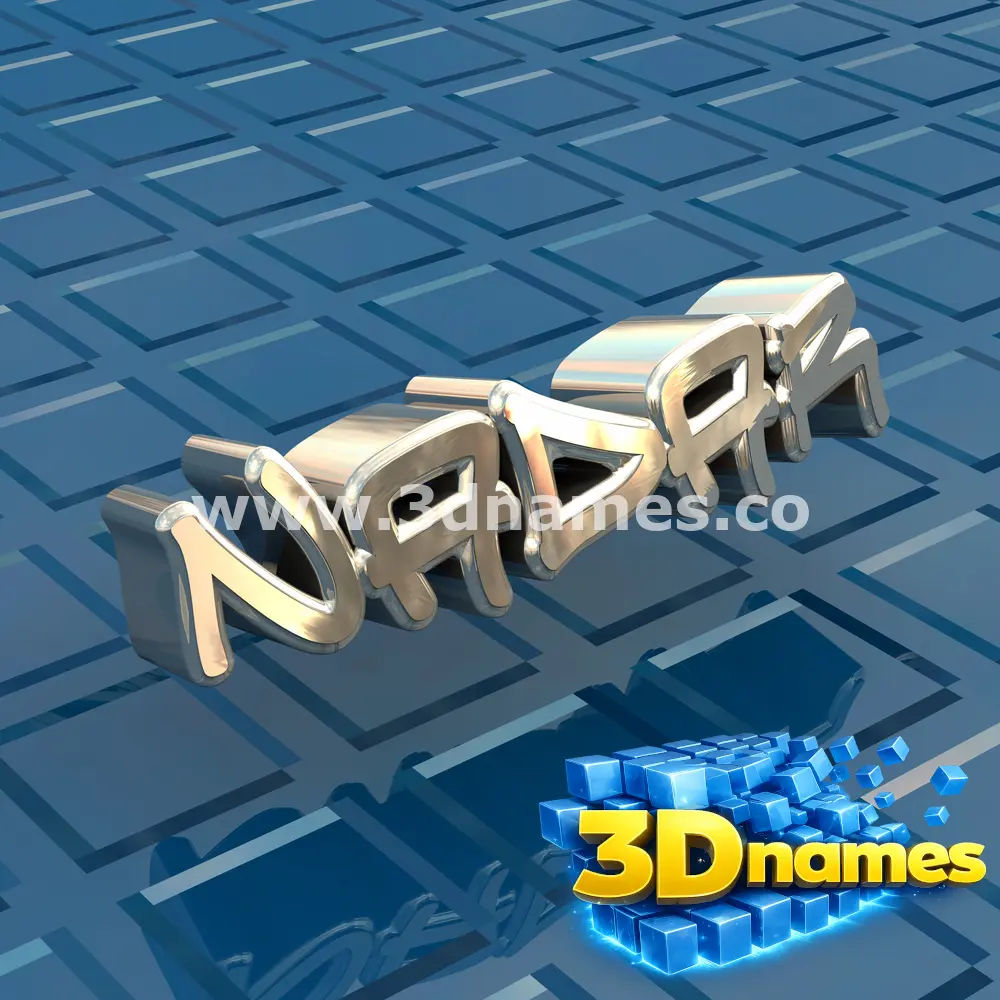 nadar in Blue Bling style - 3D name wallpaper