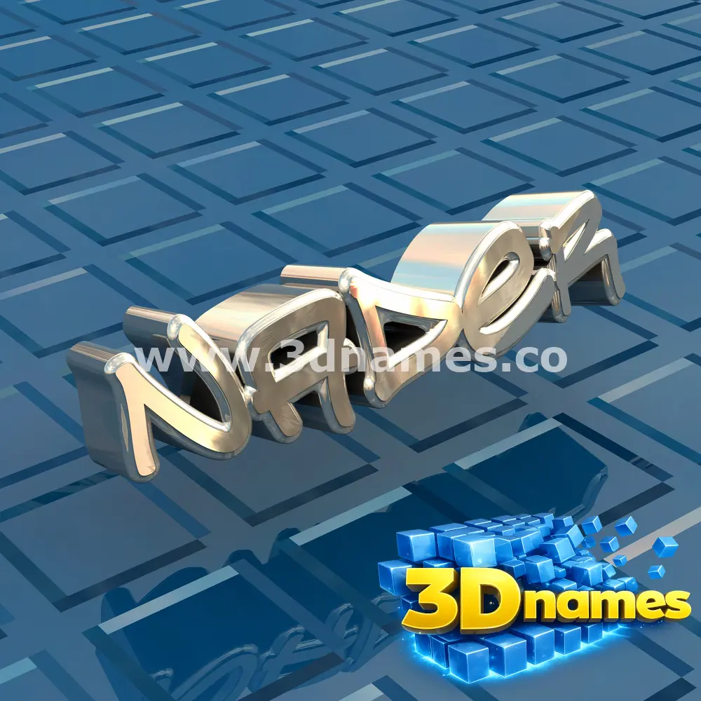 nader in Blue Bling style - 3D name wallpaper