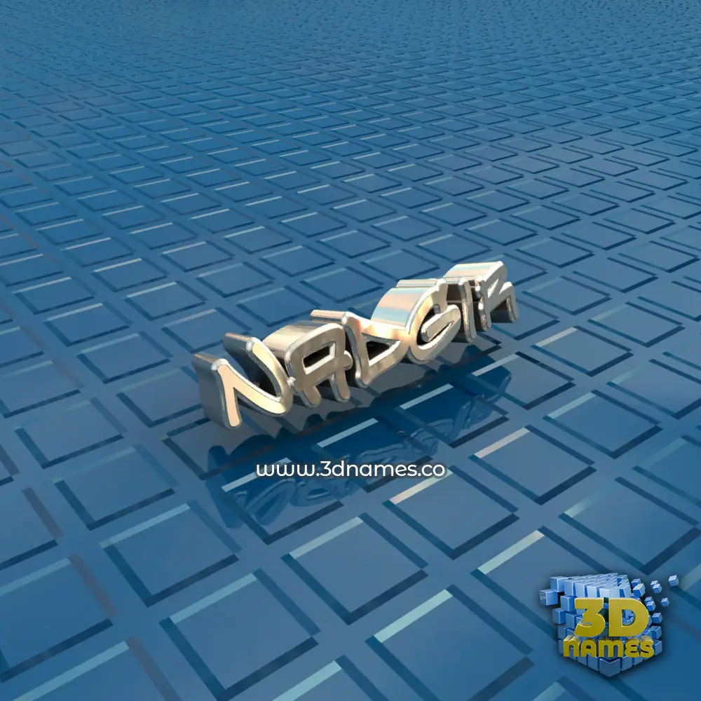 nadgir in Blue Bling style - 3D name wallpaper