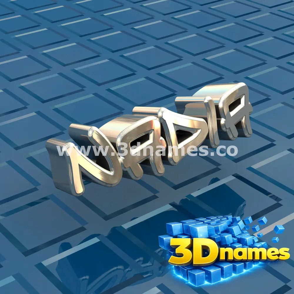 nadia in Blue Bling style - 3D name wallpaper