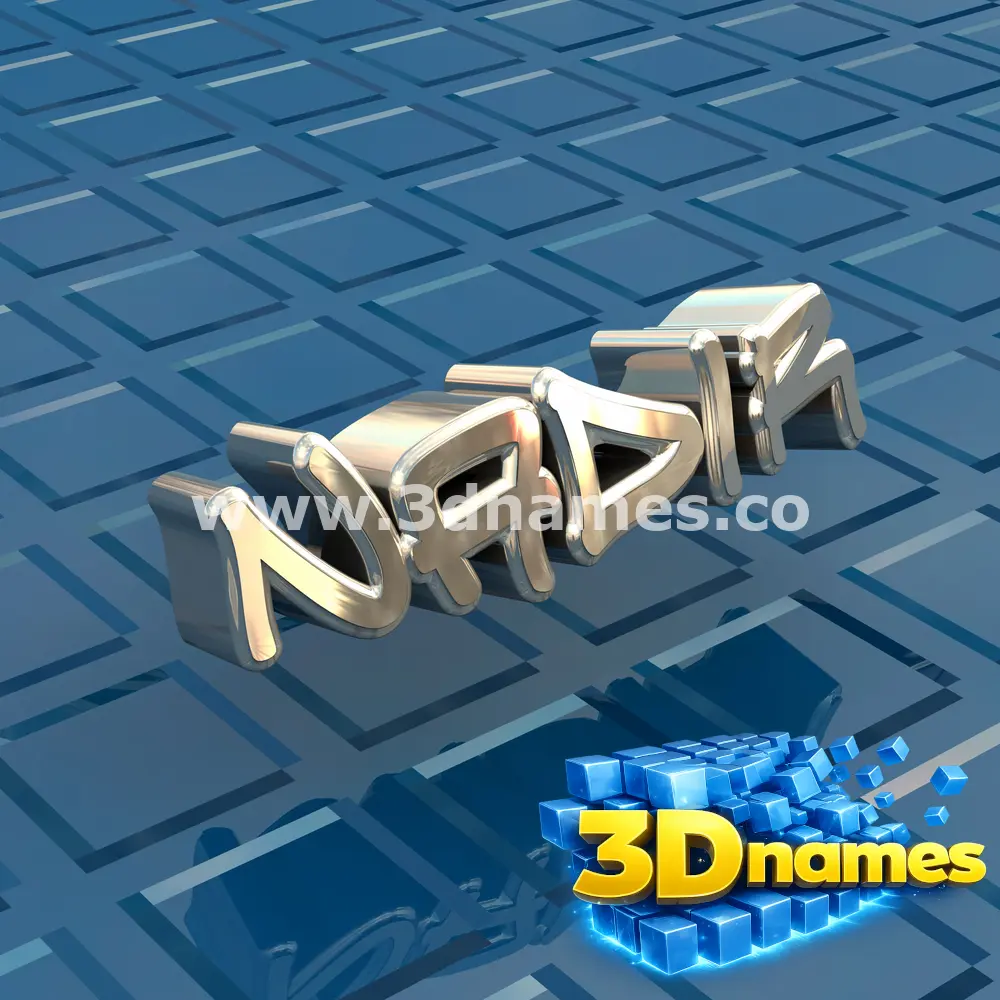 nadir in Blue Bling style - 3D name wallpaper