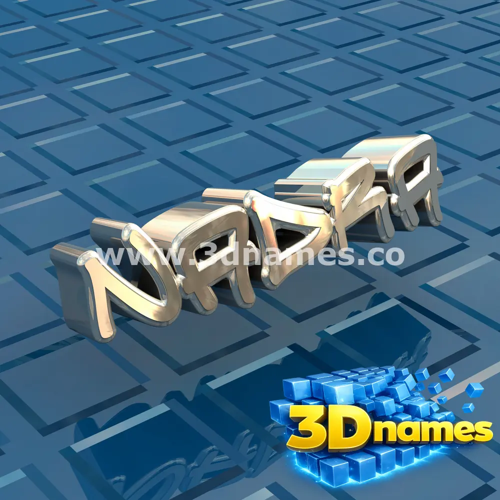 nadra in Blue Bling style - 3D name wallpaper